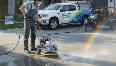 Concrete pressure cleaning in St Louis, MO for driveways and patios by St Louis Paint Pros