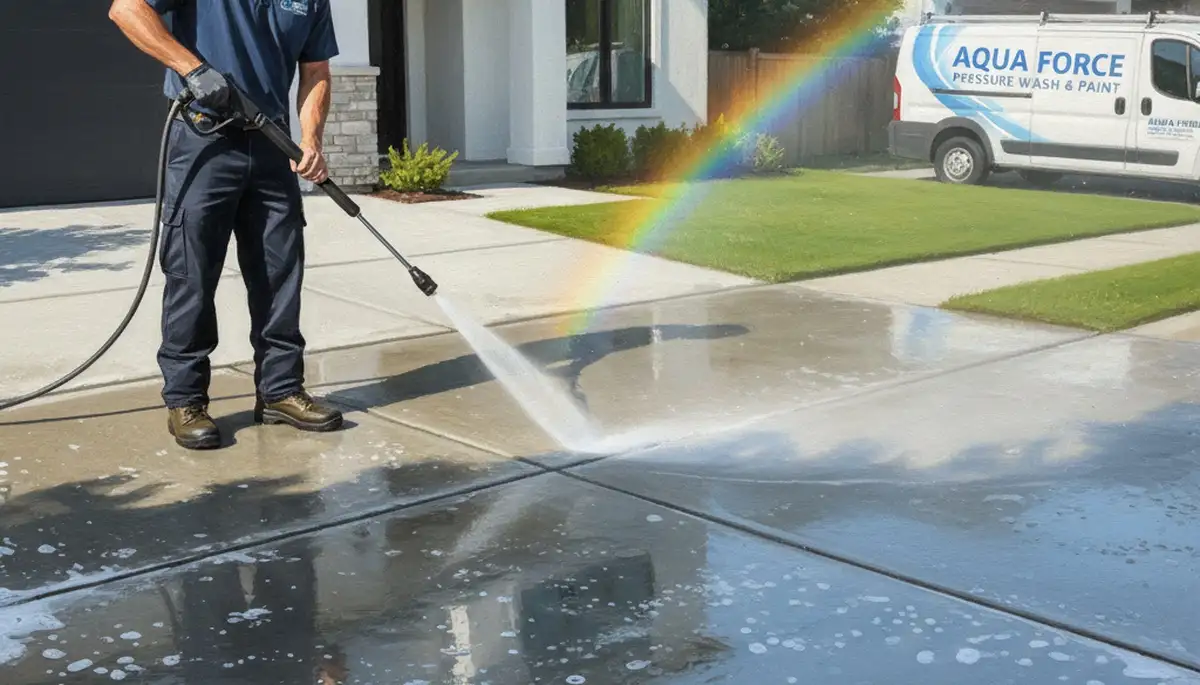 Concrete pressure cleaning for driveways and patios in St Louis, MO