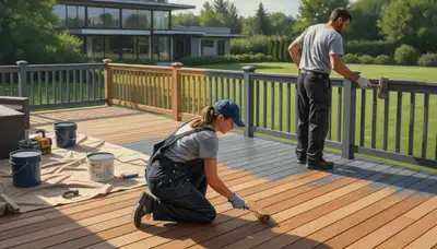 Deck painting service in St Louis, MO for durable exterior wood protection against weather and sun