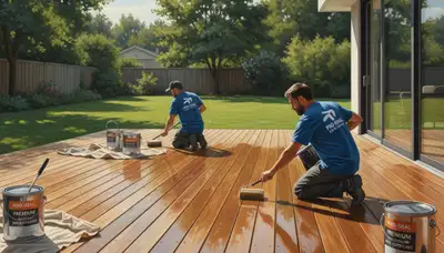 Professional deck sealing service in St. Louis, MO to protect wood from weather and extend deck life