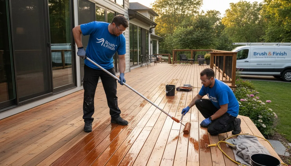 Deck staining in St Louis, MO for long-lasting UV-resistant protection against weather and humidity