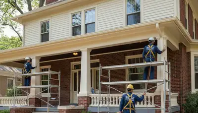 Exterior painting crew serving St Louis, MO, providing professional house painting services