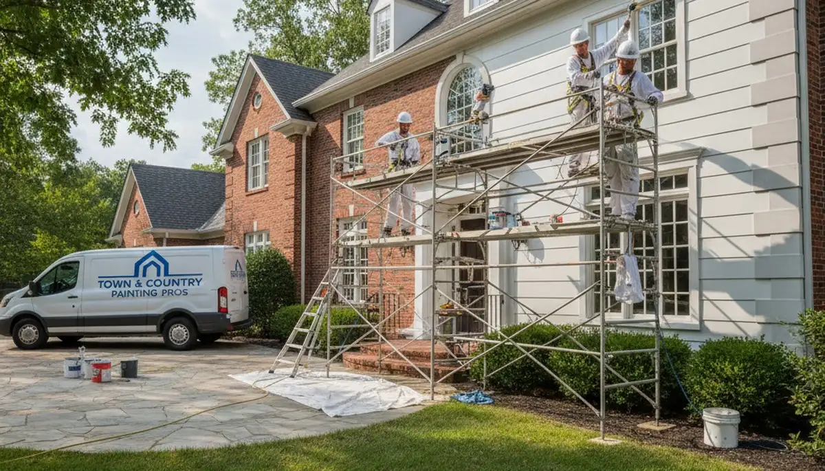 Exterior painting crew serving St Louis, MO with professional house painting services