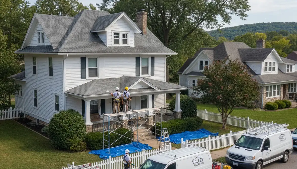 Exterior painting crew serving St Louis, MO for residential and commercial properties