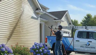 Vinyl siding pressure cleaning in St. Louis, MO removes mold, mildew, and grime from a home exterior