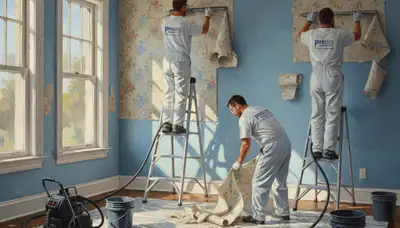 St Louis, MO wallpaper removal service preparing walls for a smooth paint-ready finish
